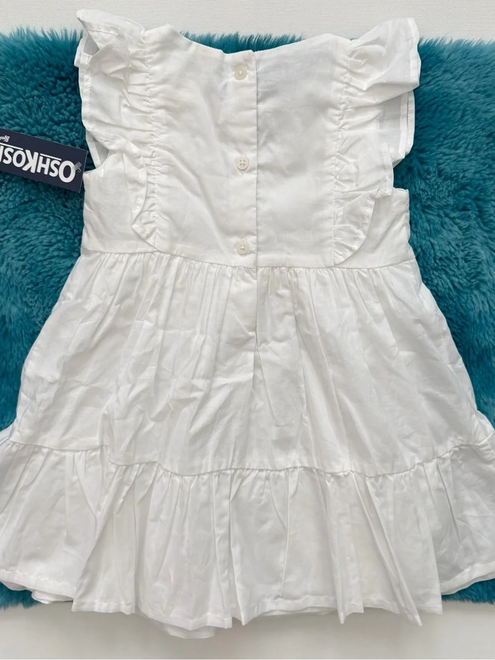 OshKosh B'gosh White Ruffle Tiered Dress Size 2T